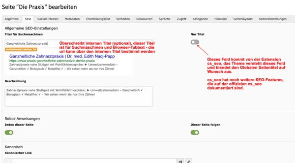 TYPO3 Screenshot