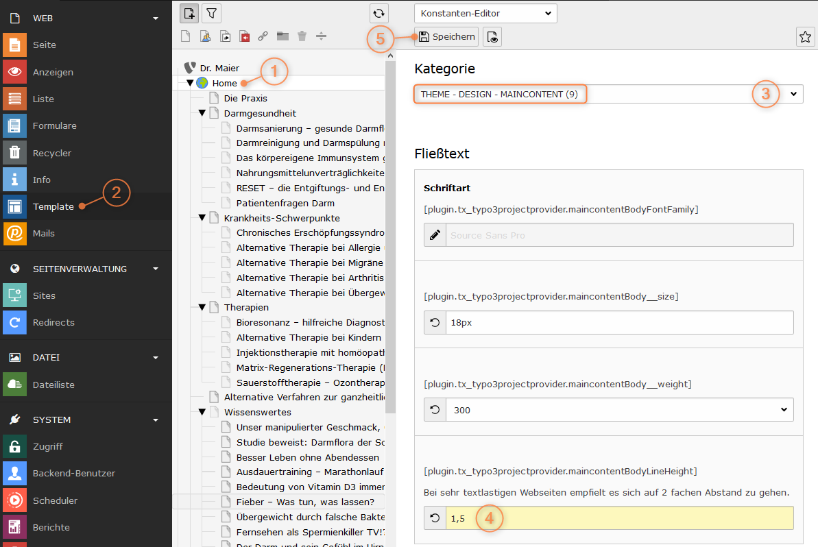 Zeilenabstand im Fließtext anpassen